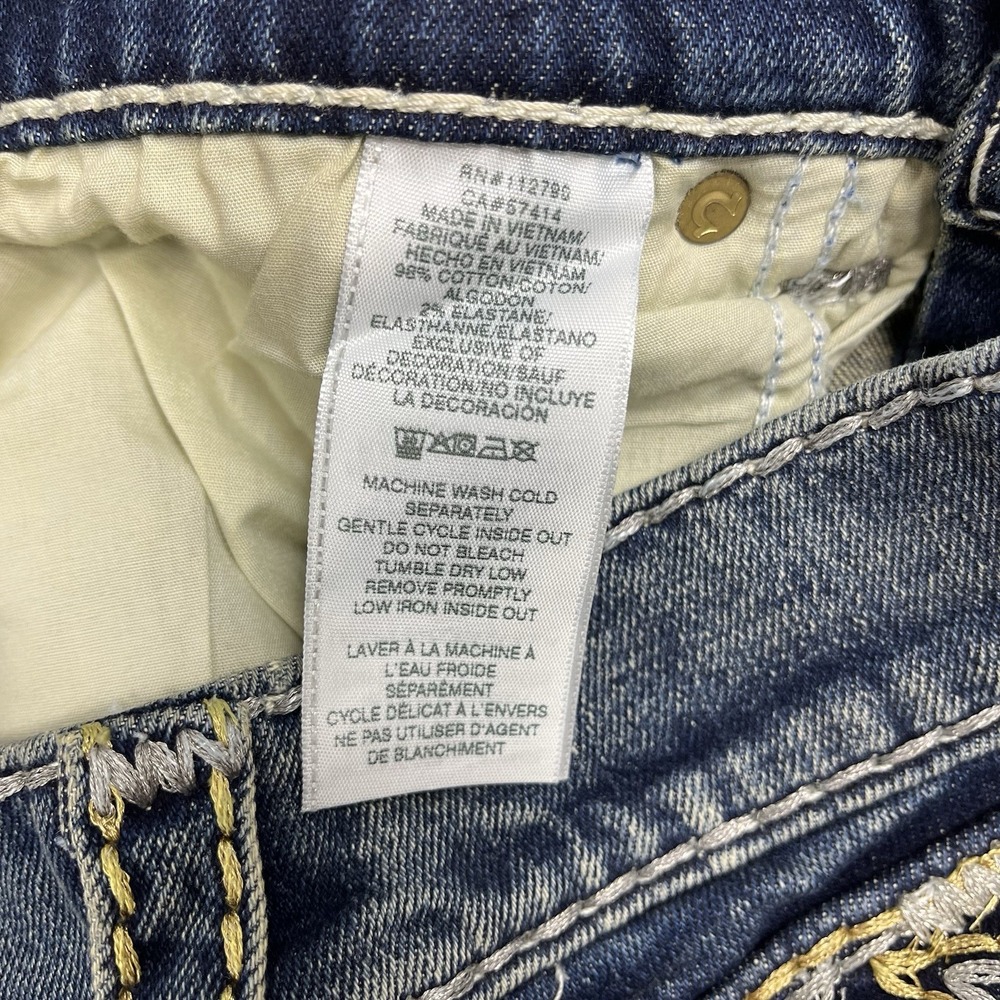 True Religion Jeans Womens 26 Fits 29x32 Ricki Lurex Relaxed Straight Super QT - Picture 10 of 16